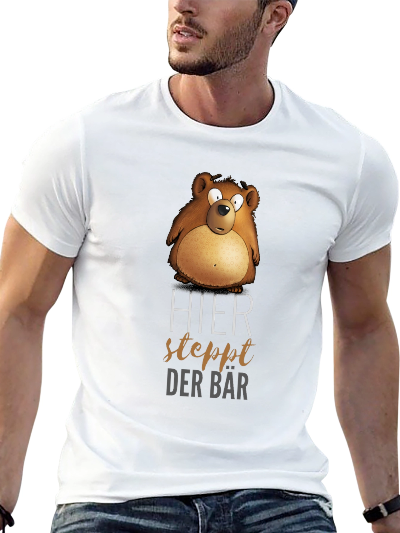 Humorous Bear T-Shirt - Hier Steppt Der Bär