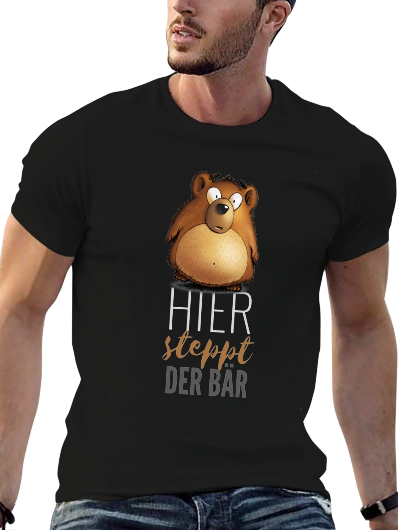 Humorous Bear T-Shirt - Hier Steppt Der Bär