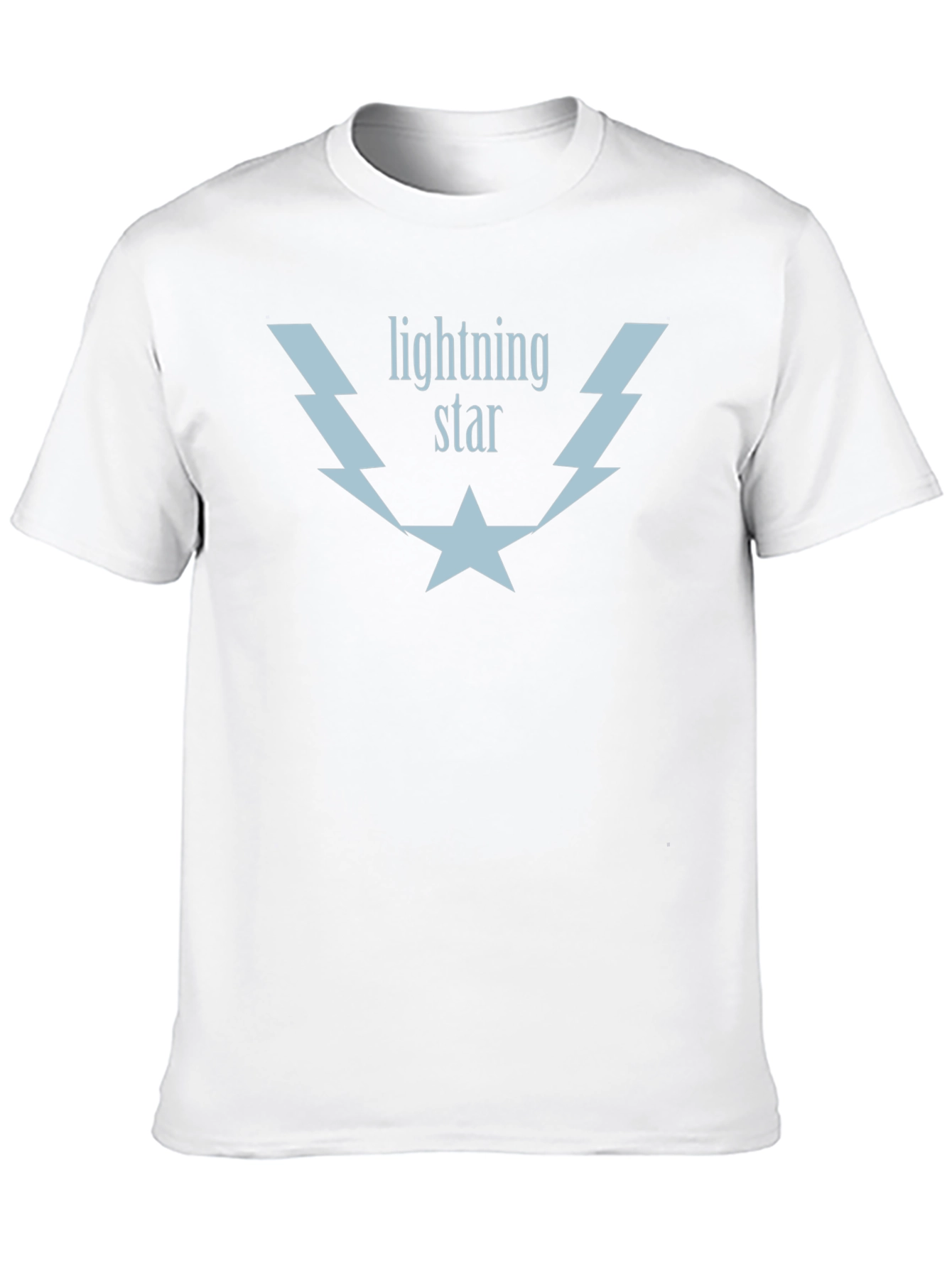 Lightning Star Graphic Tee - Soft Black Cotton T-Shirt