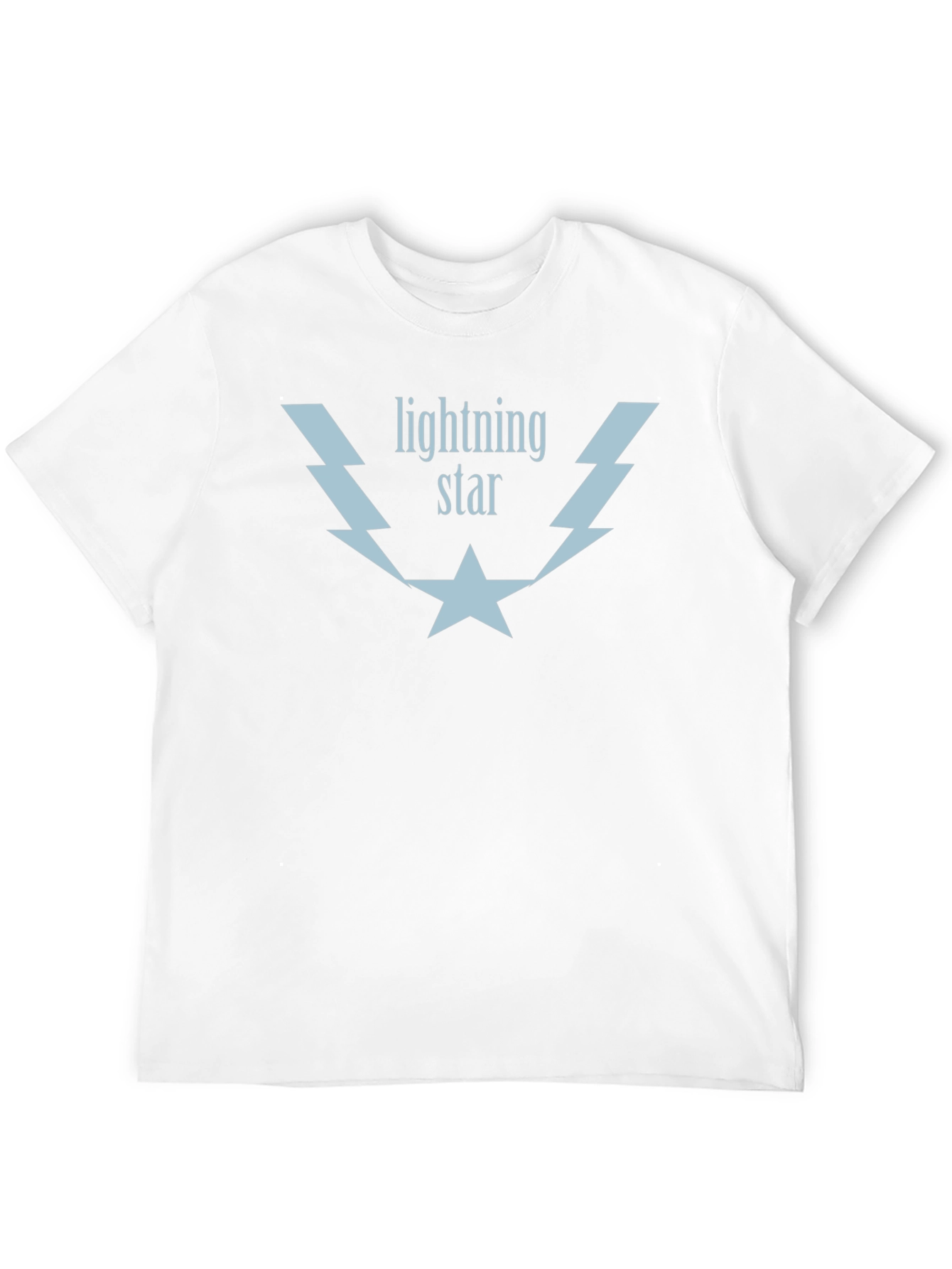 Lightning Star Graphic Tee - Soft Black Cotton T-Shirt