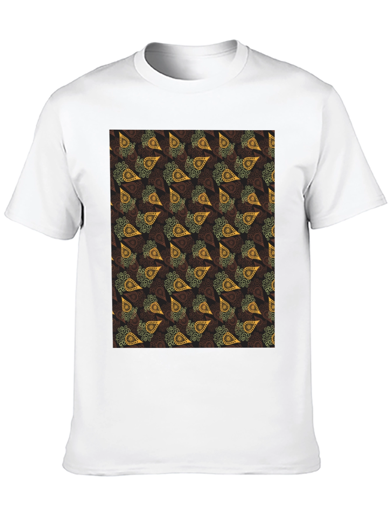 Paisley Print Black T-Shirt
