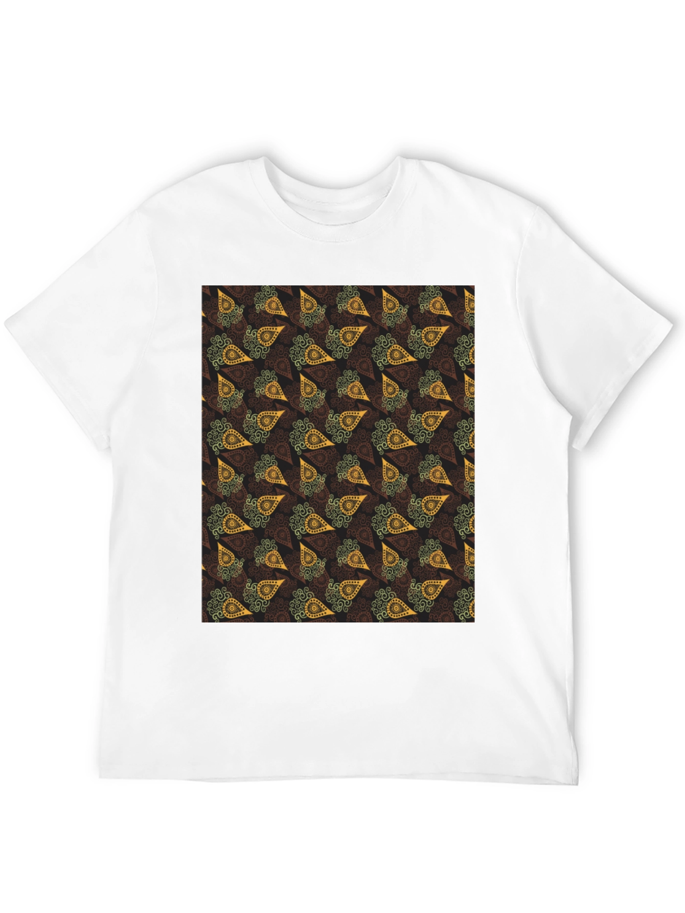Paisley Print Black T-Shirt