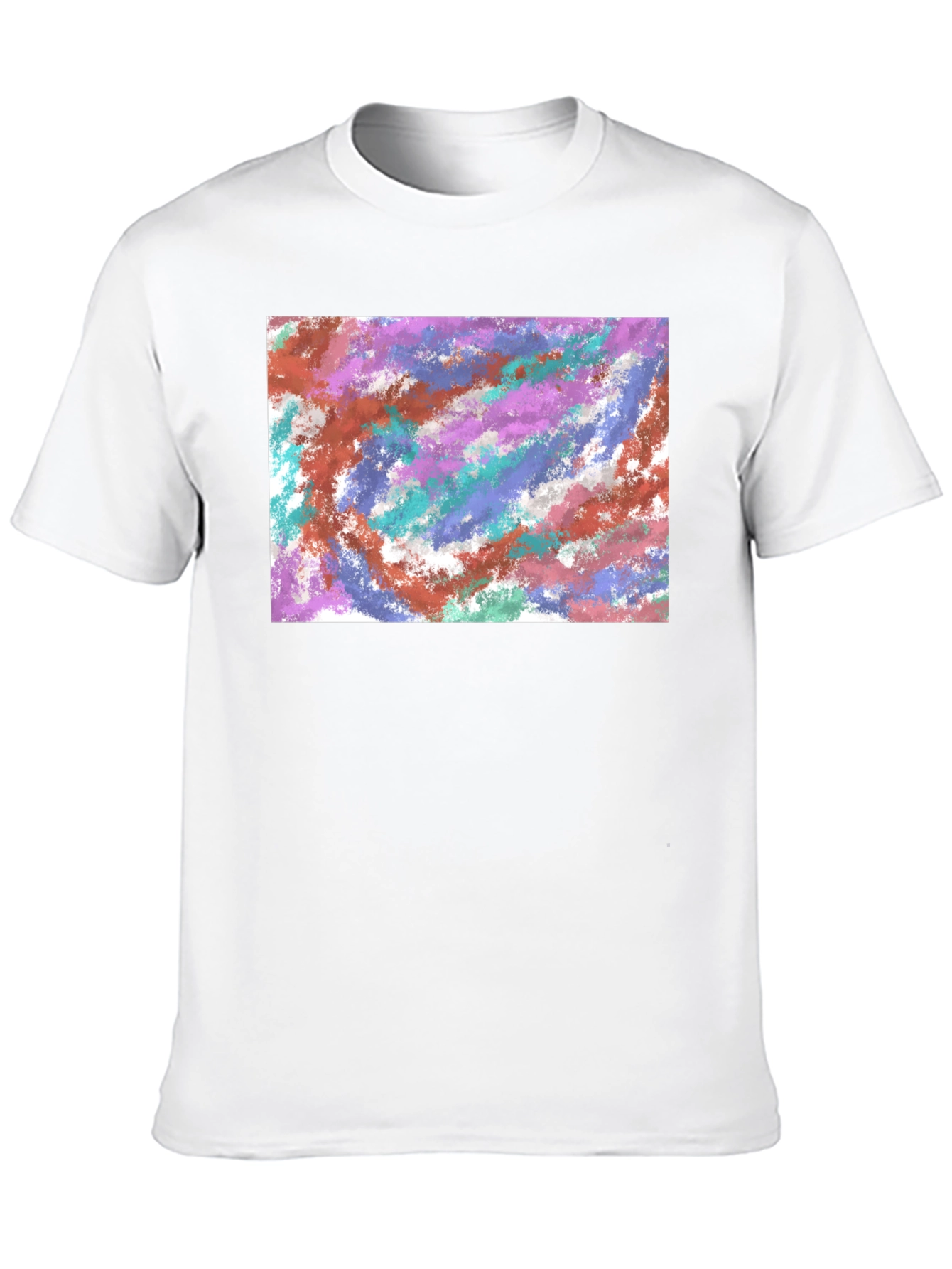 Abstract Paint Swirl Black T-Shirt