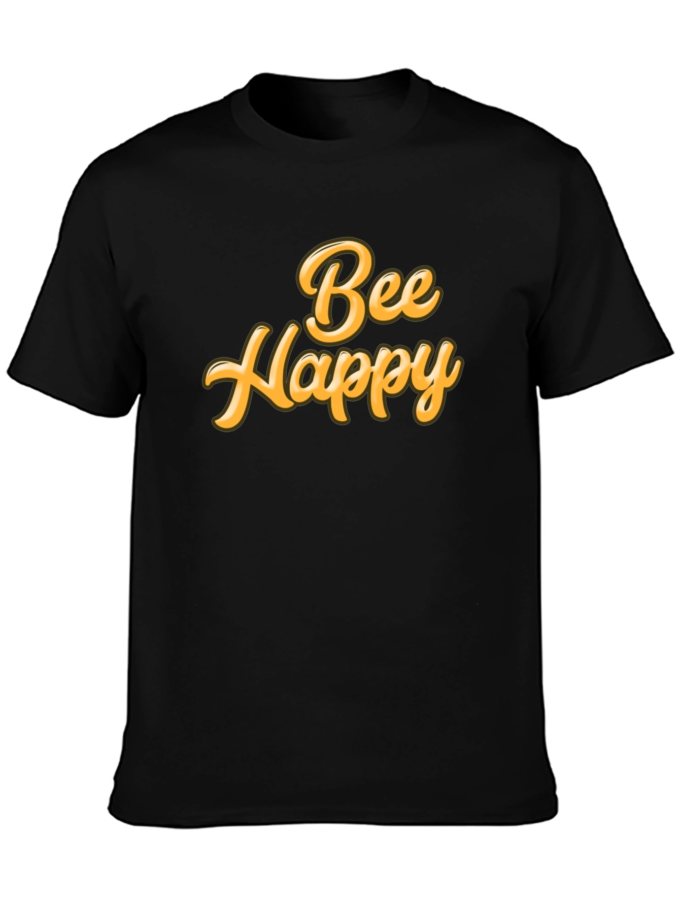 Bee Happy Black Graphic Tee