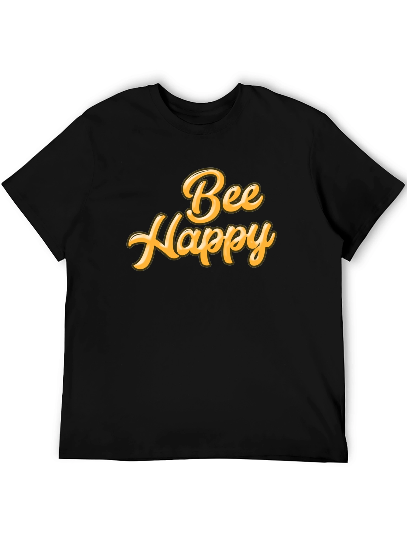 Bee Happy Black Graphic Tee