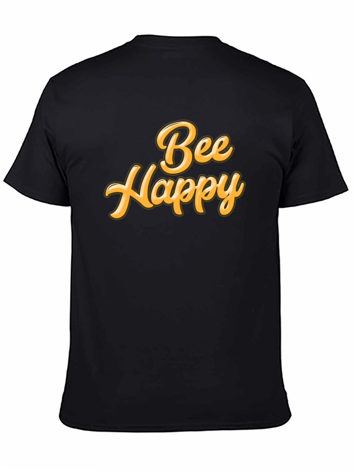 Bee Happy Black Graphic Tee