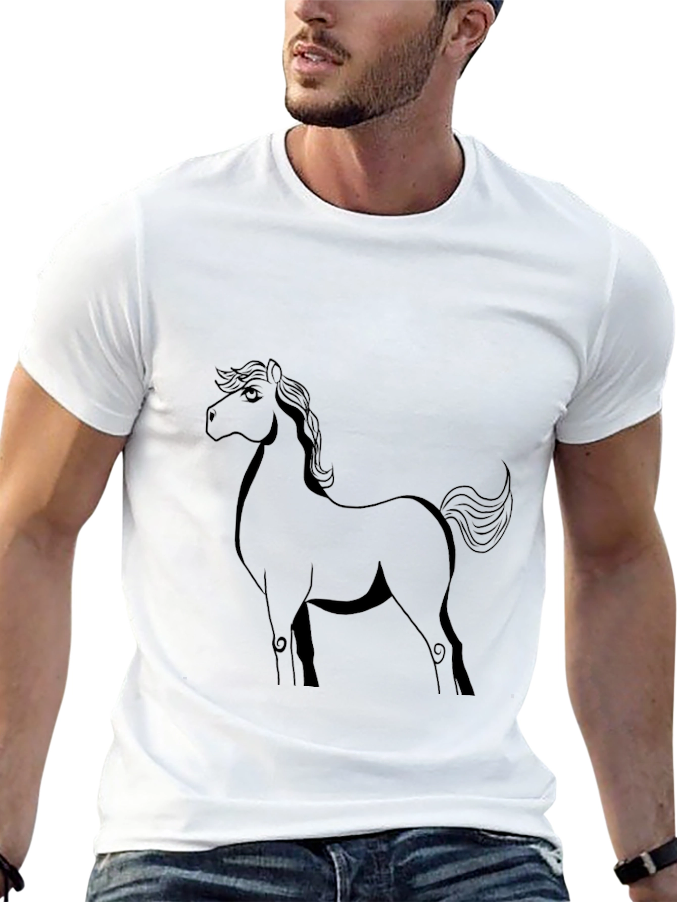 Black Horse Graphic Tee - Unisex