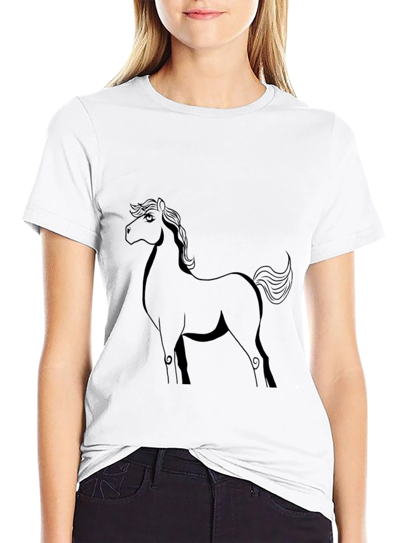 Black Horse Graphic Tee - Unisex