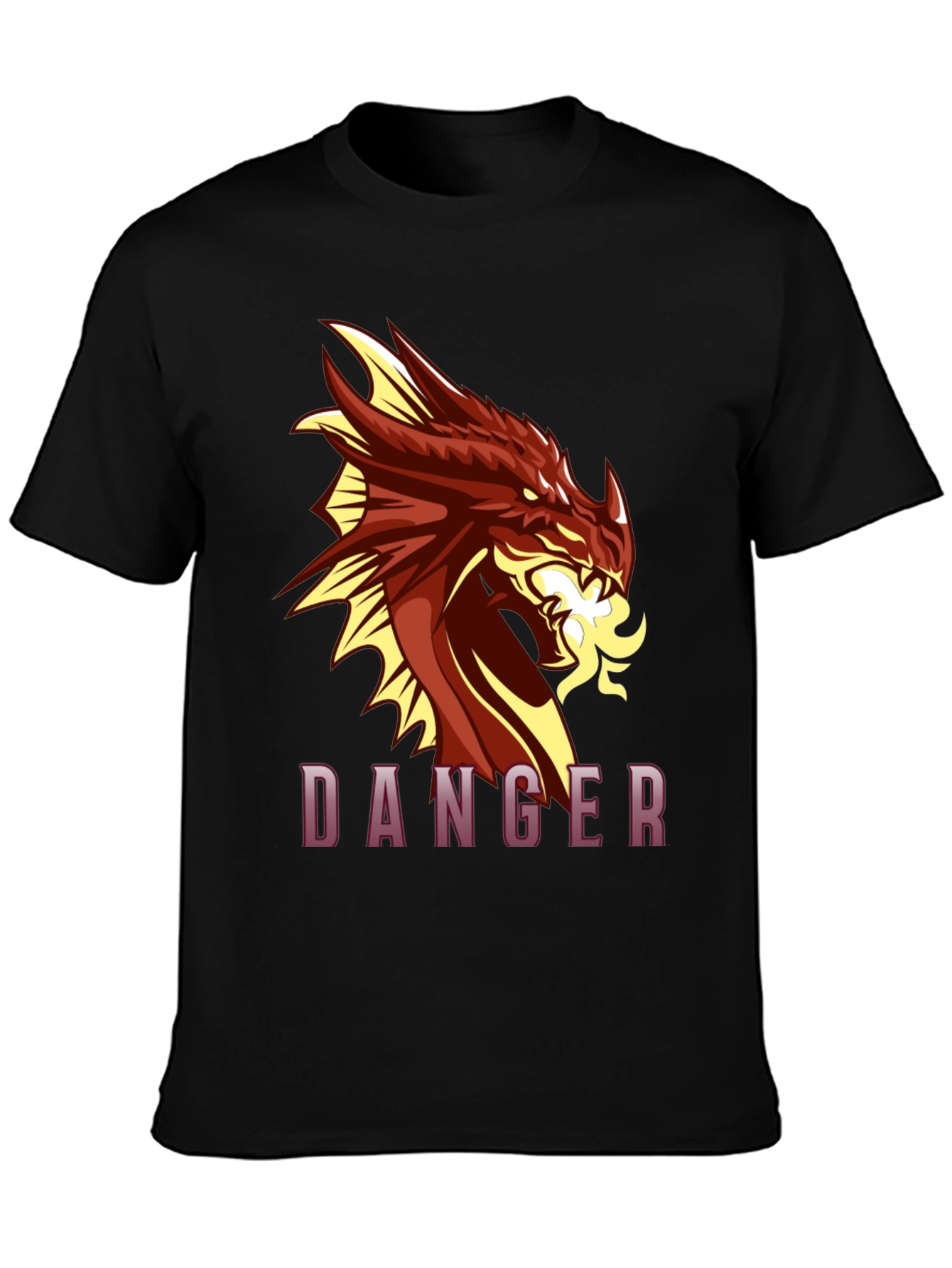 Dragon Danger Black T-Shirt Graphic Tee