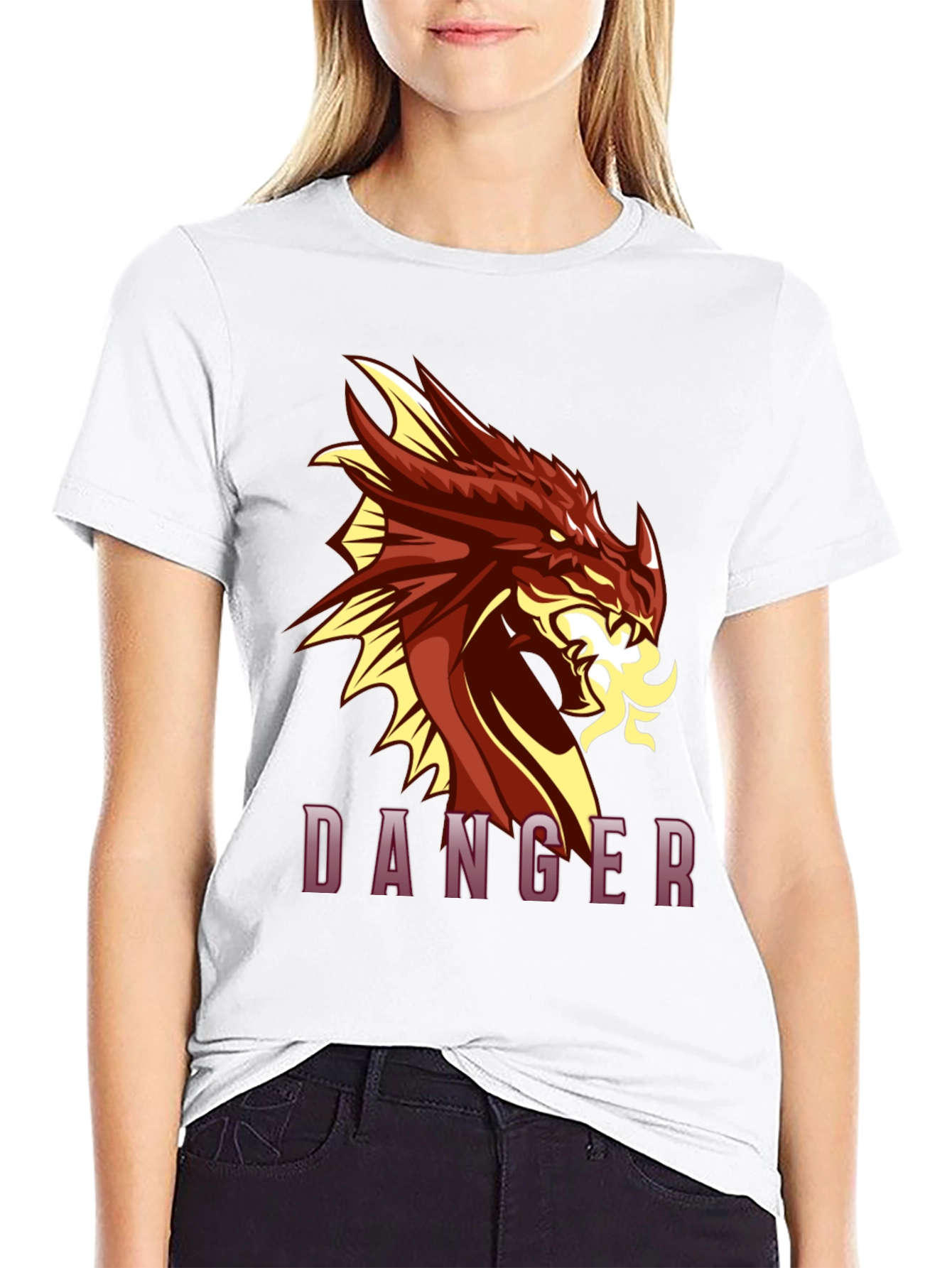 Dragon Danger Black T-Shirt Graphic Tee