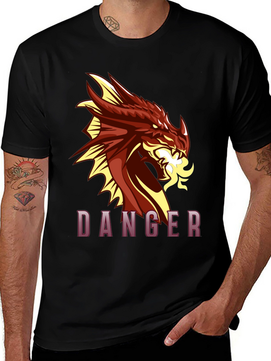 Dragon Danger Black T-Shirt Graphic Tee