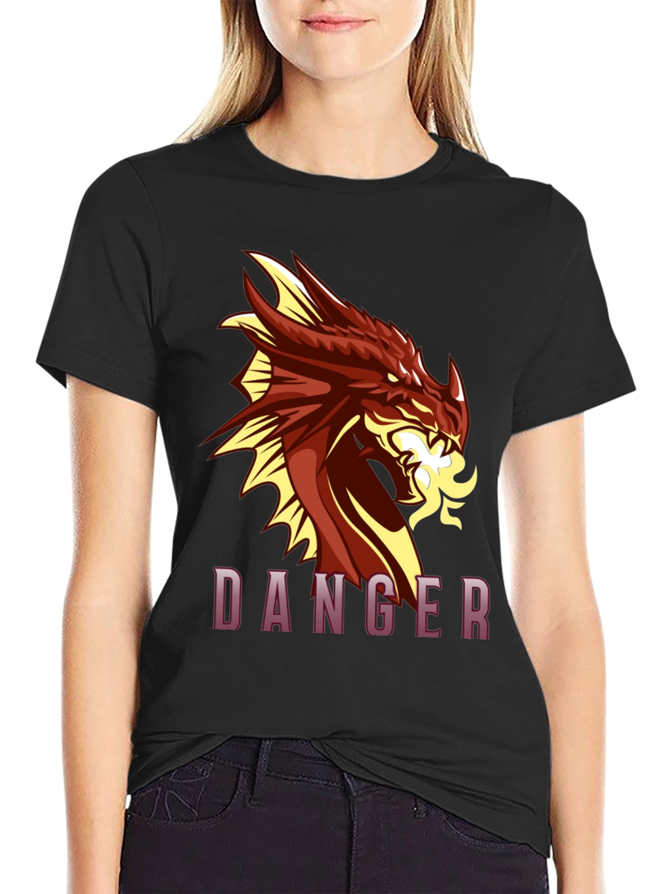 Dragon Danger Black T-Shirt Graphic Tee