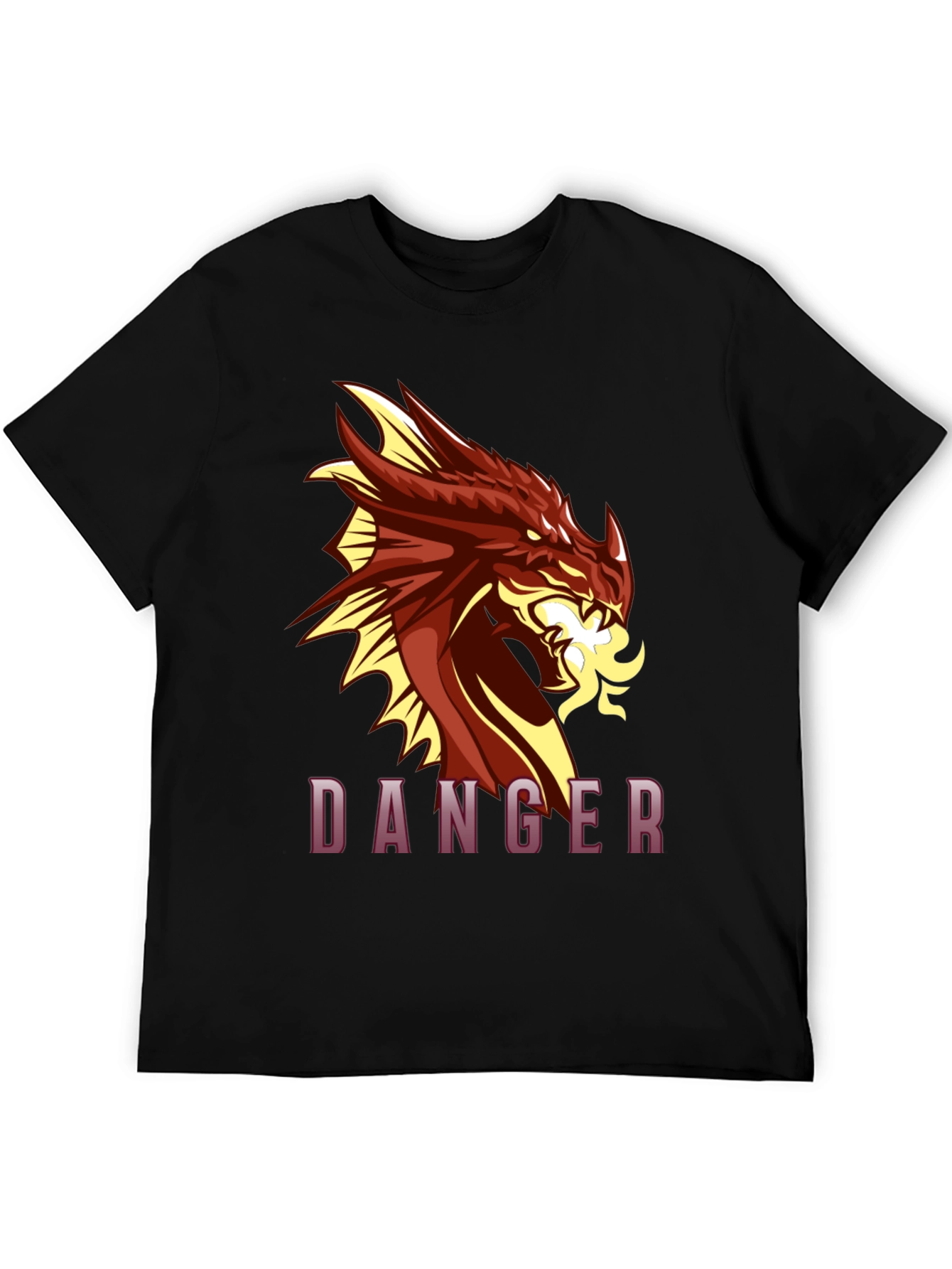Dragon Danger Black T-Shirt Graphic Tee