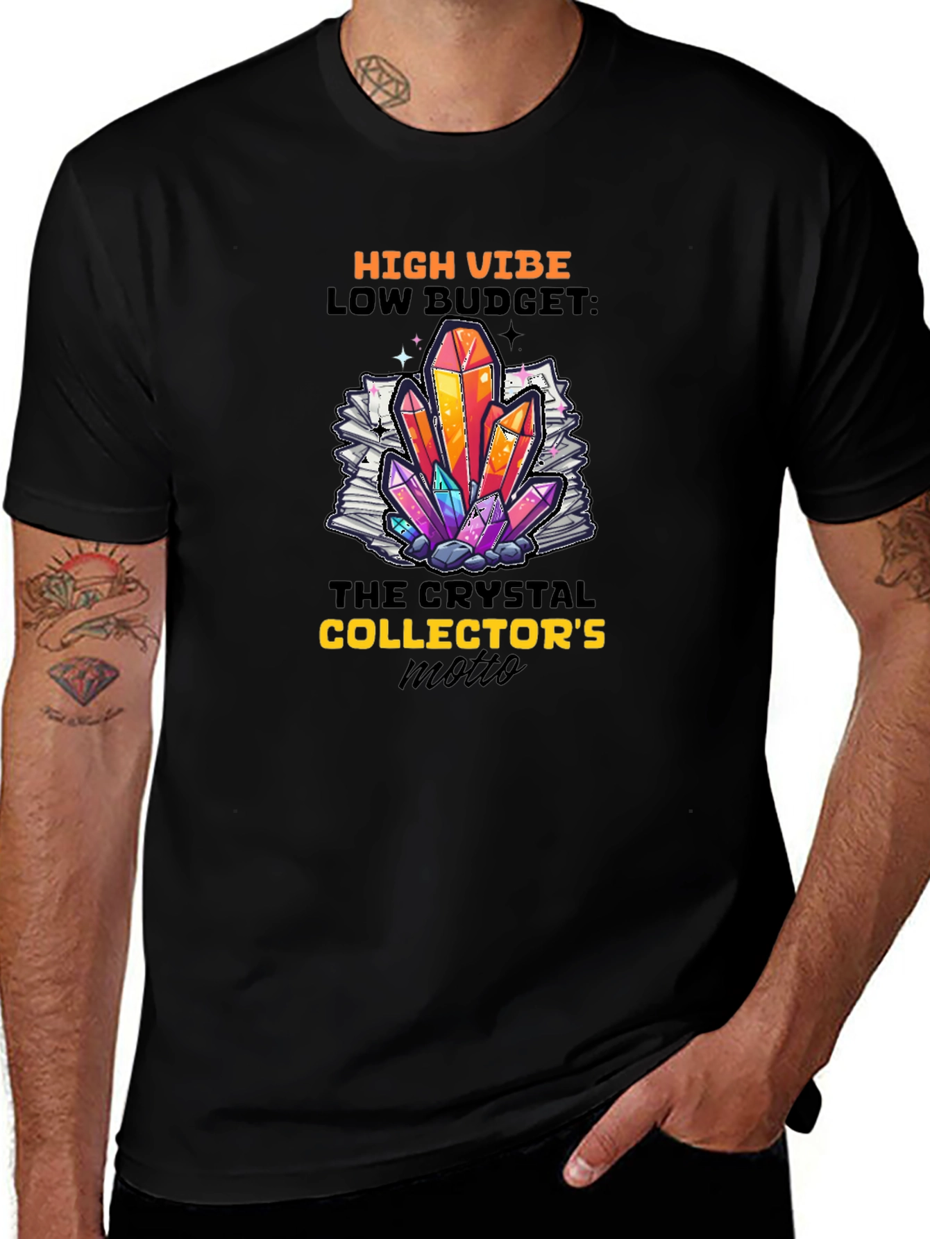 High Vibe Crystal Collector Black T-Shirt