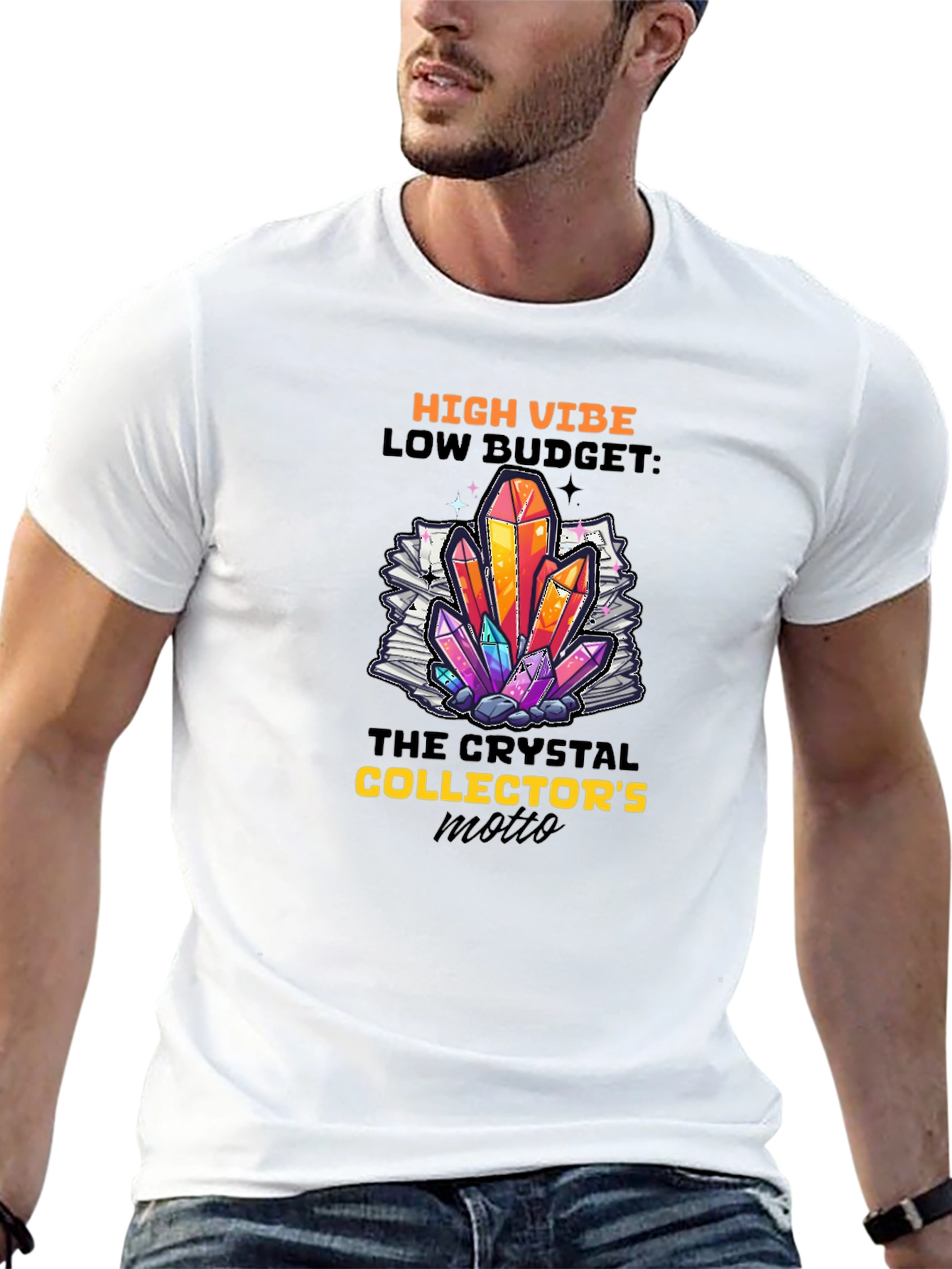 High Vibe Crystal Collector Black T-Shirt
