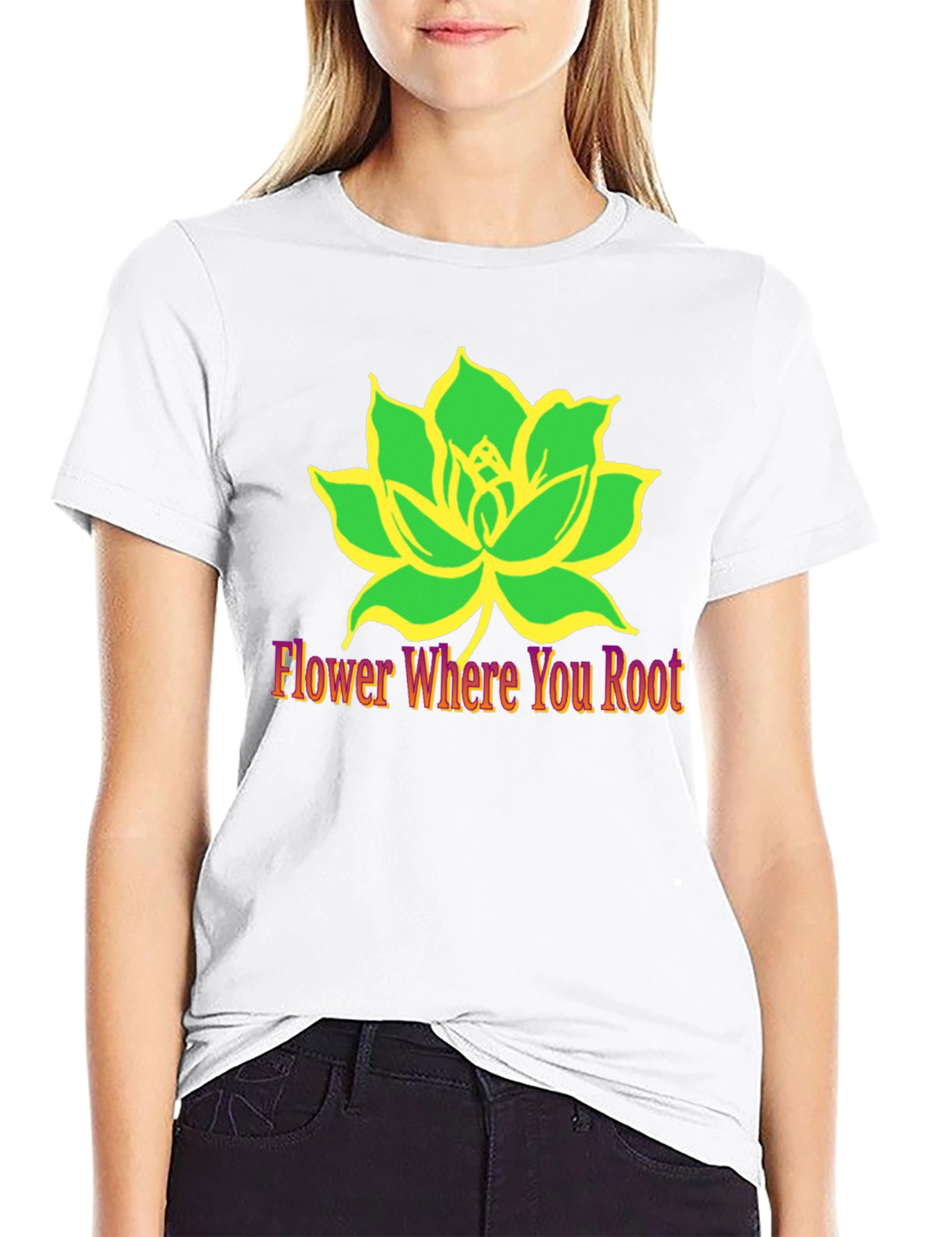 Lotus Flower Graphic Tee - Flower Where You Root
