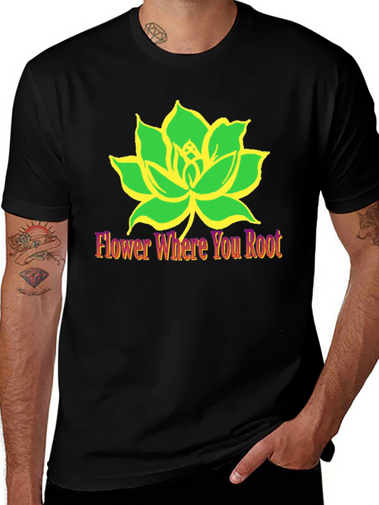 Lotus Flower Graphic Tee - Flower Where You Root
