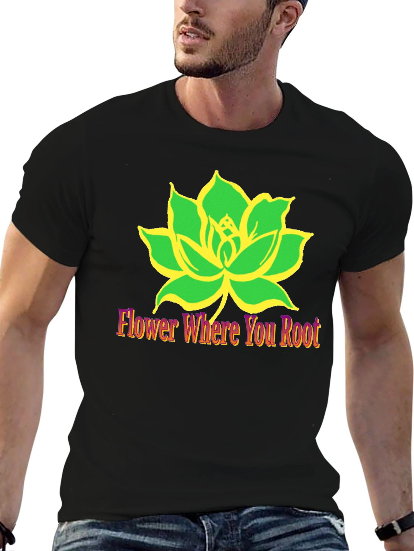 Lotus Flower Graphic Tee - Flower Where You Root