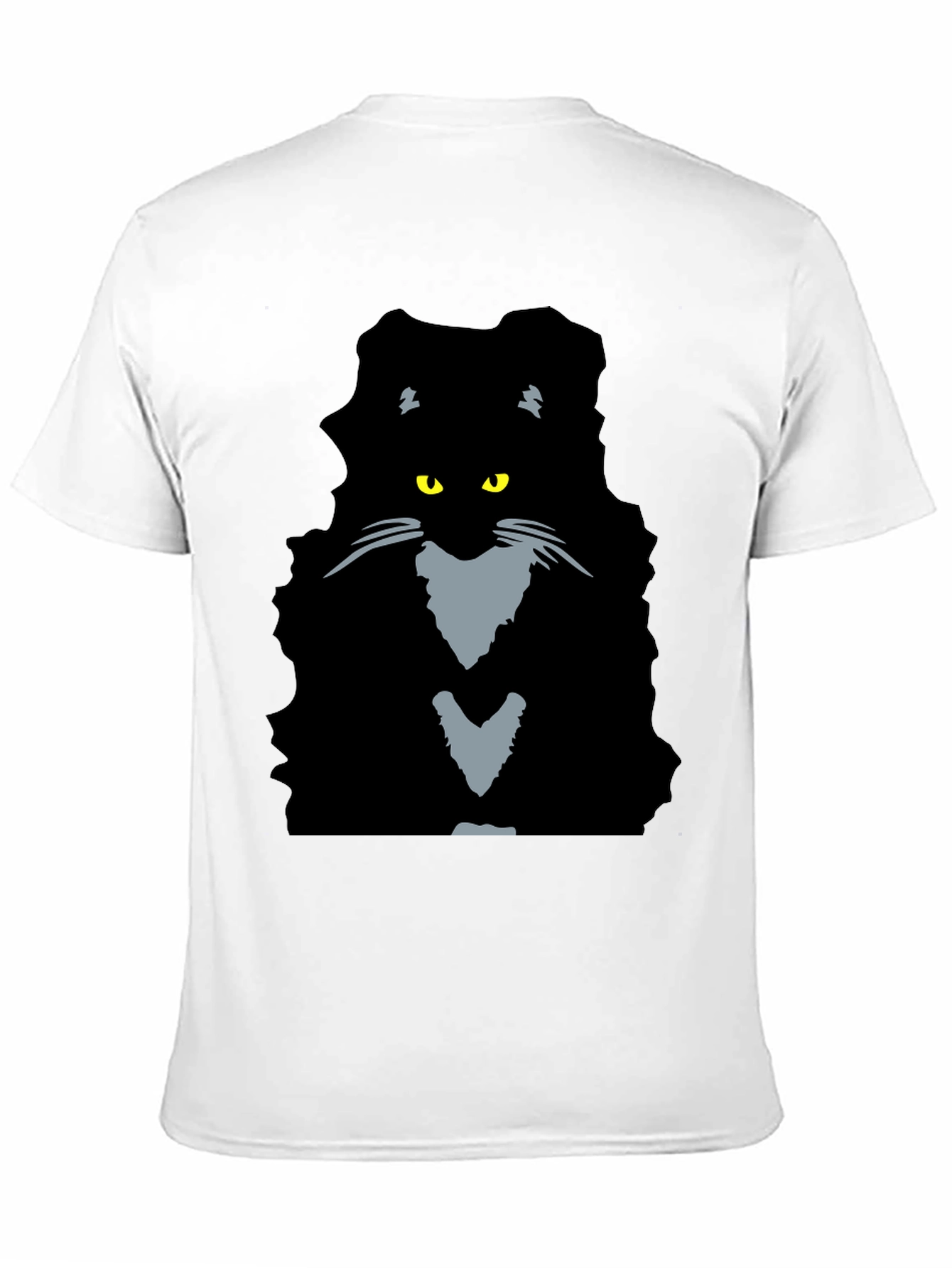 Black Cat Graphic Tee - Mens Casual T-Shirt