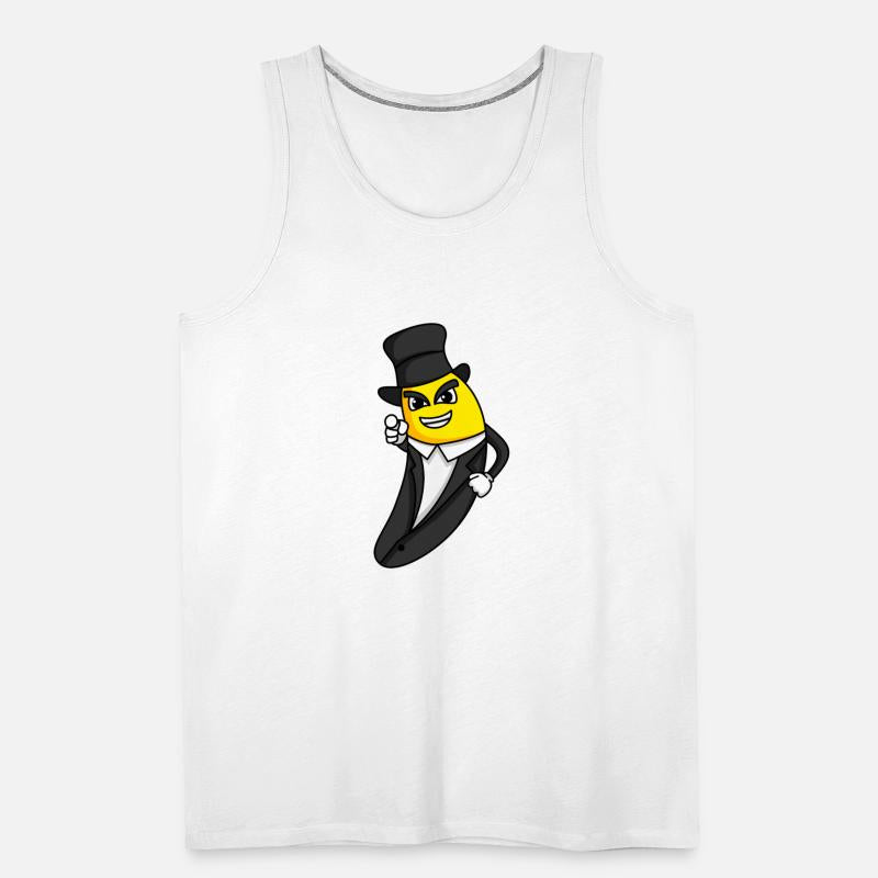 Banana Cartoon Wearing Black Suit