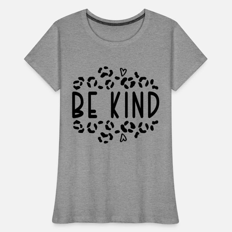 Be Kind Leopard Print Heart Design