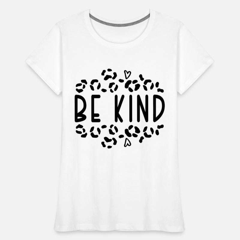 Be Kind Leopard Print Heart Design