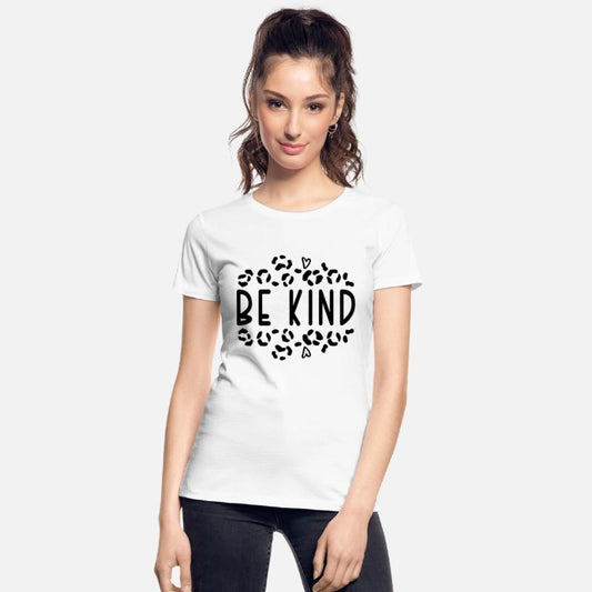 Be Kind Leopard Print Heart Design