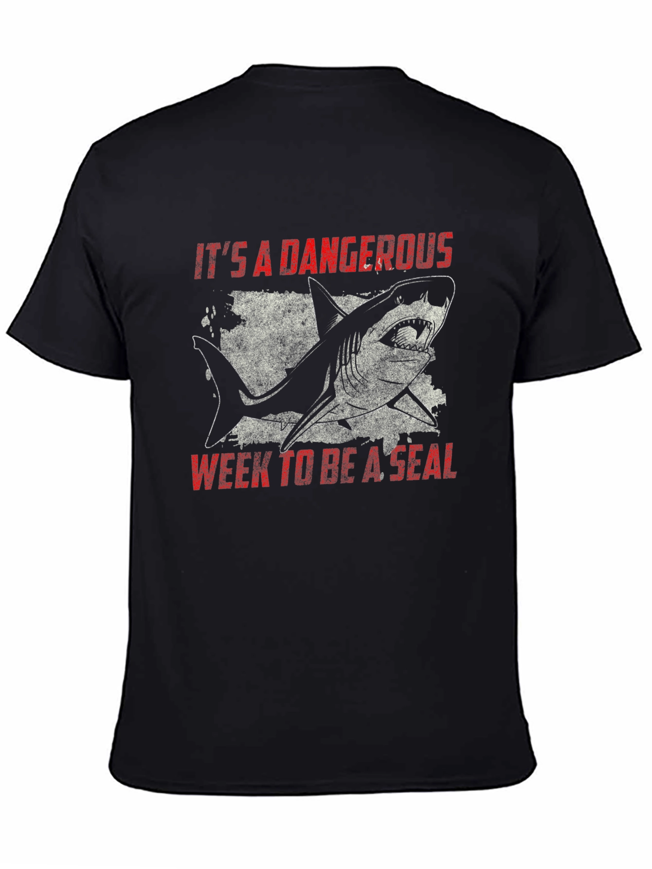 Dangerous Week Shark Tee - Mens Black Graphic T-Shirt