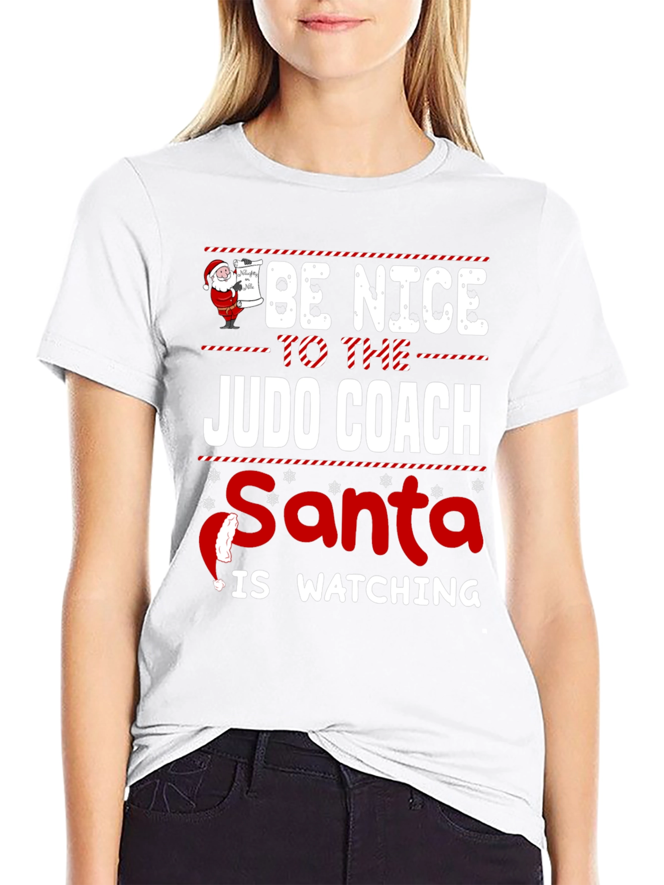 Judo Coach Santa Watching T-Shirt