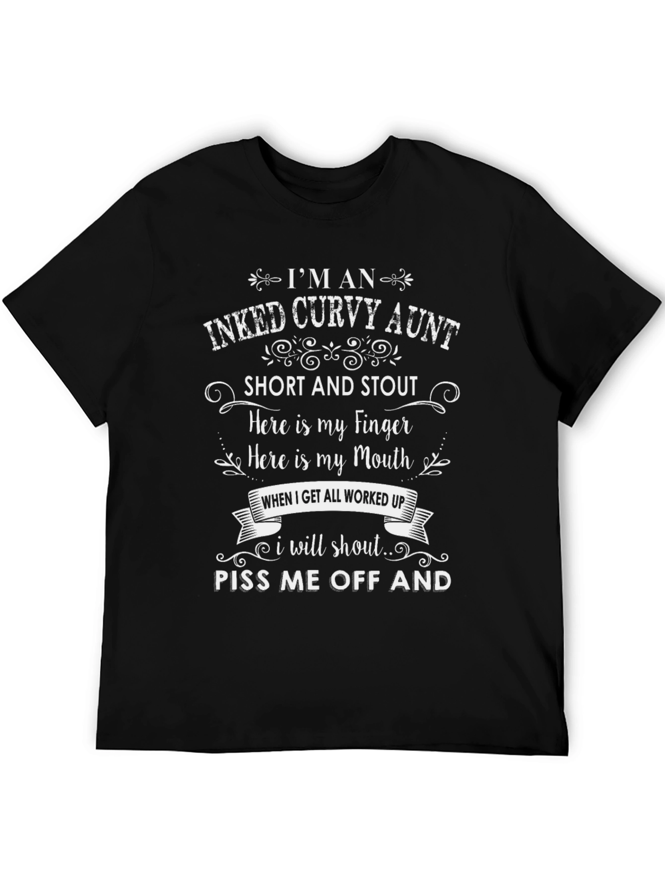 Inked Curvy Aunt Graphic T-Shirt