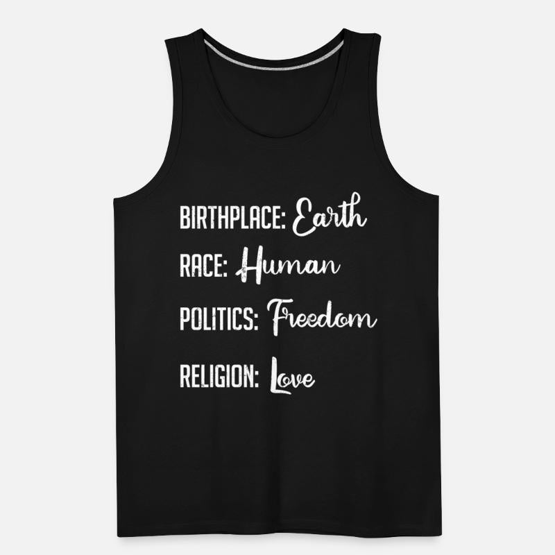 Birthplace Earth, Race Human, Politics Religion