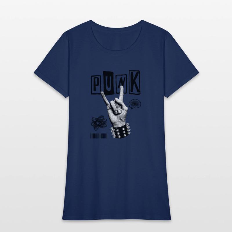 Black Punk Rock Streetwear T-Shirt – Vintage Hand