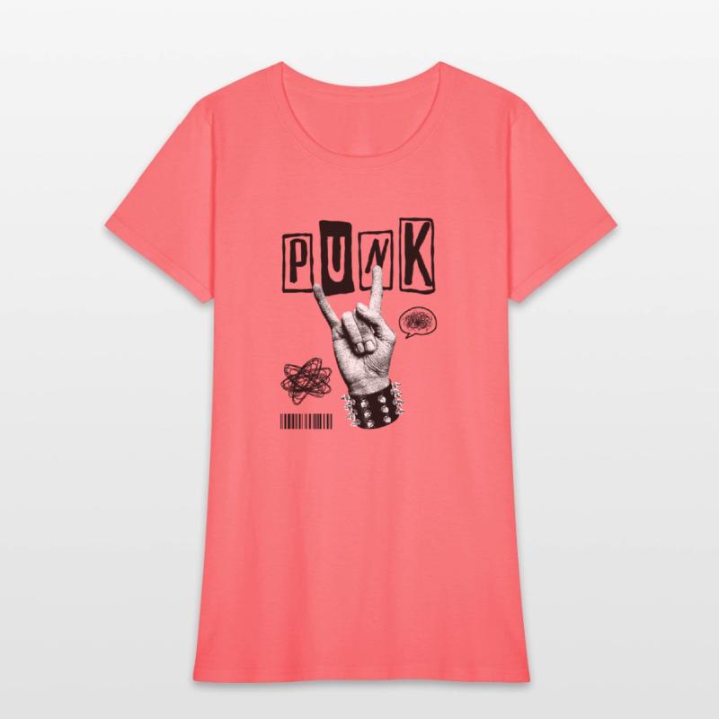 Black Punk Rock Streetwear T-Shirt – Vintage Hand