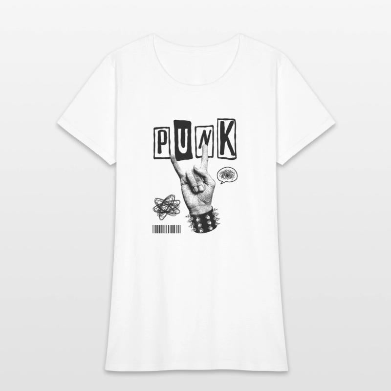 Black Punk Rock Streetwear T-Shirt – Vintage Hand