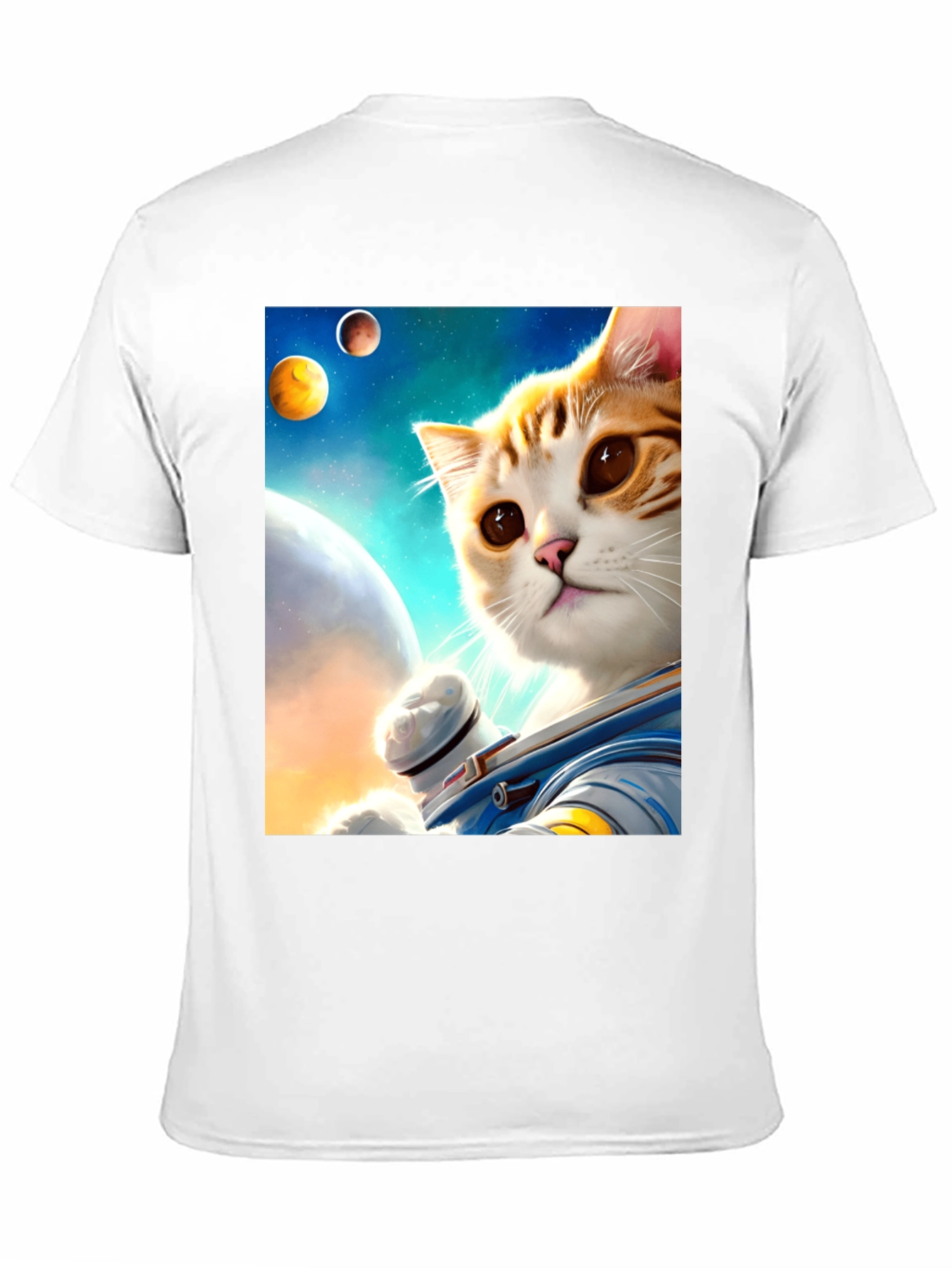 Astronaut Cat Graphic Tee - Space Adventure
