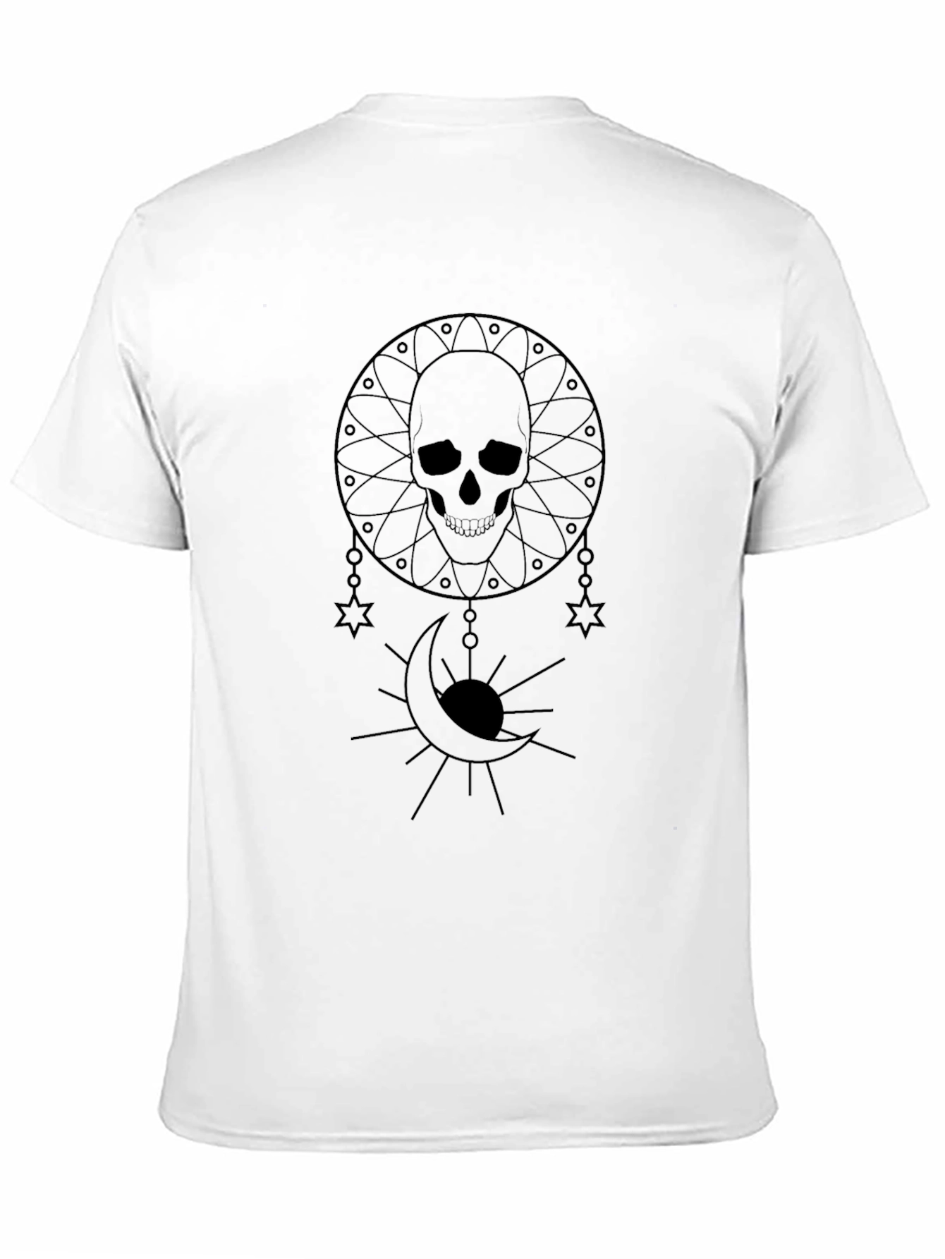 Skull & Moon Graphic Black T-Shirt