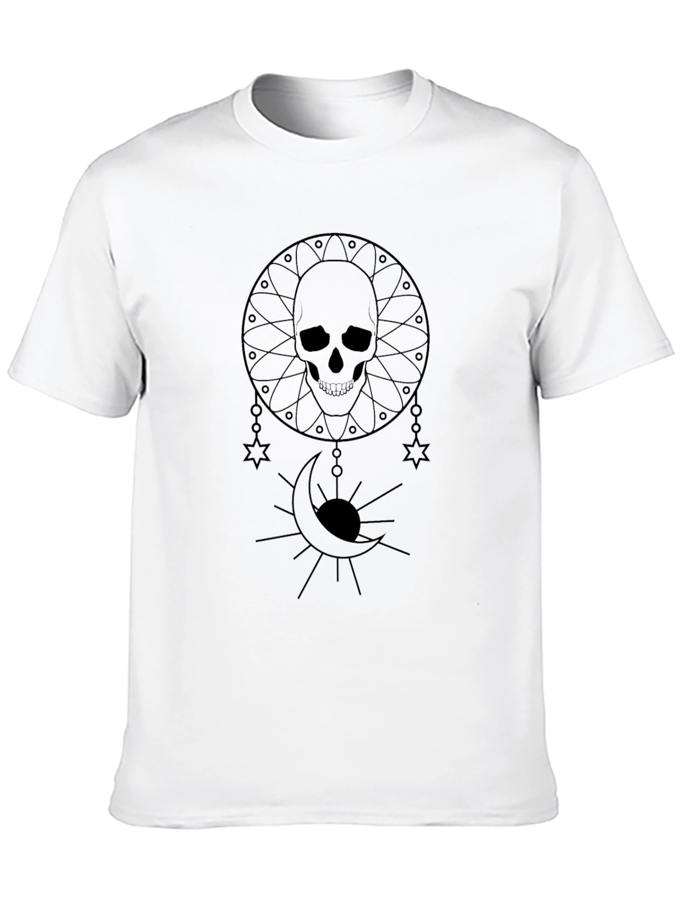 Skull & Moon Graphic Black T-Shirt
