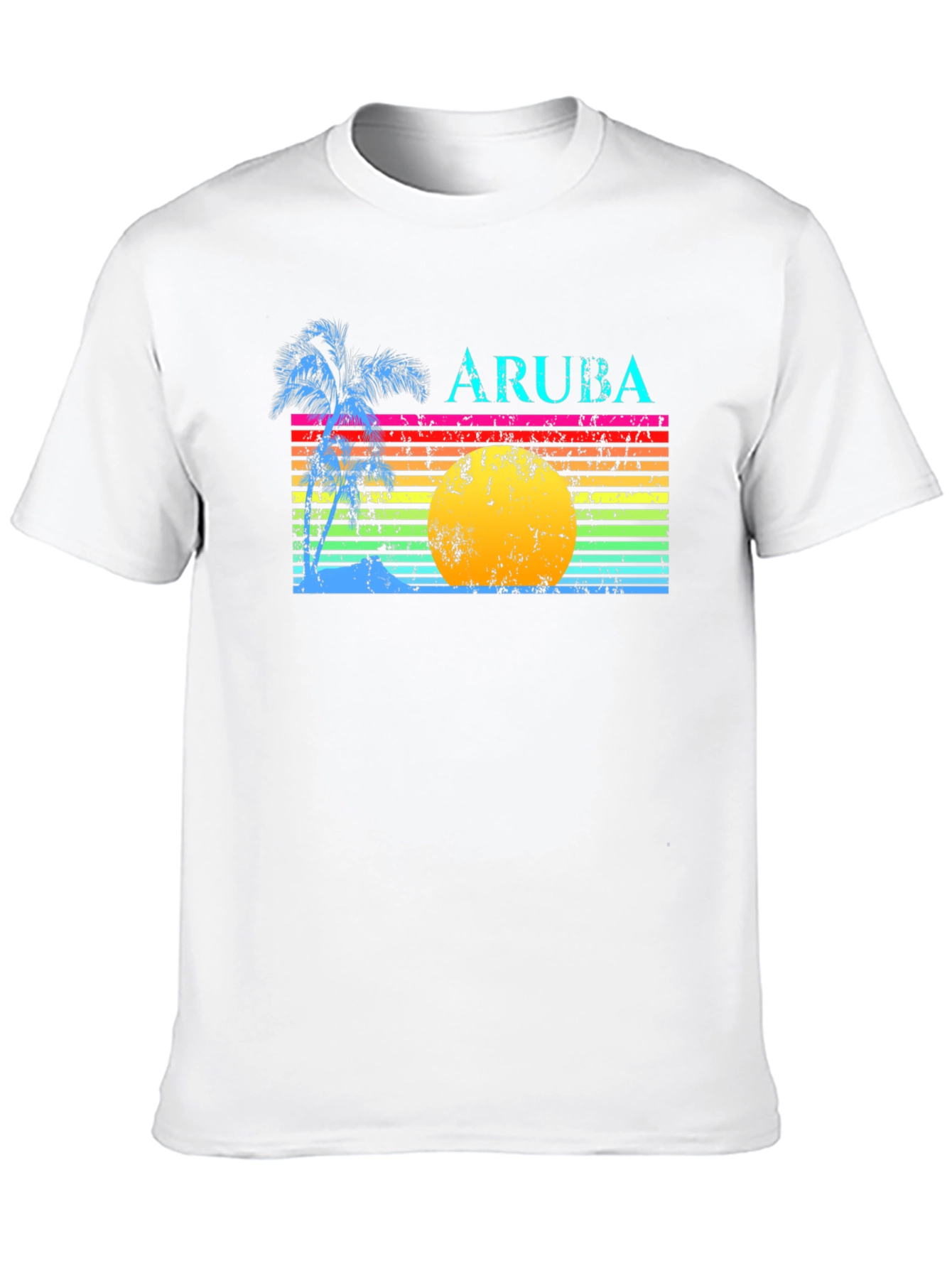 Retro Aruba Graphic Tee - Tropical Vacation Shirt