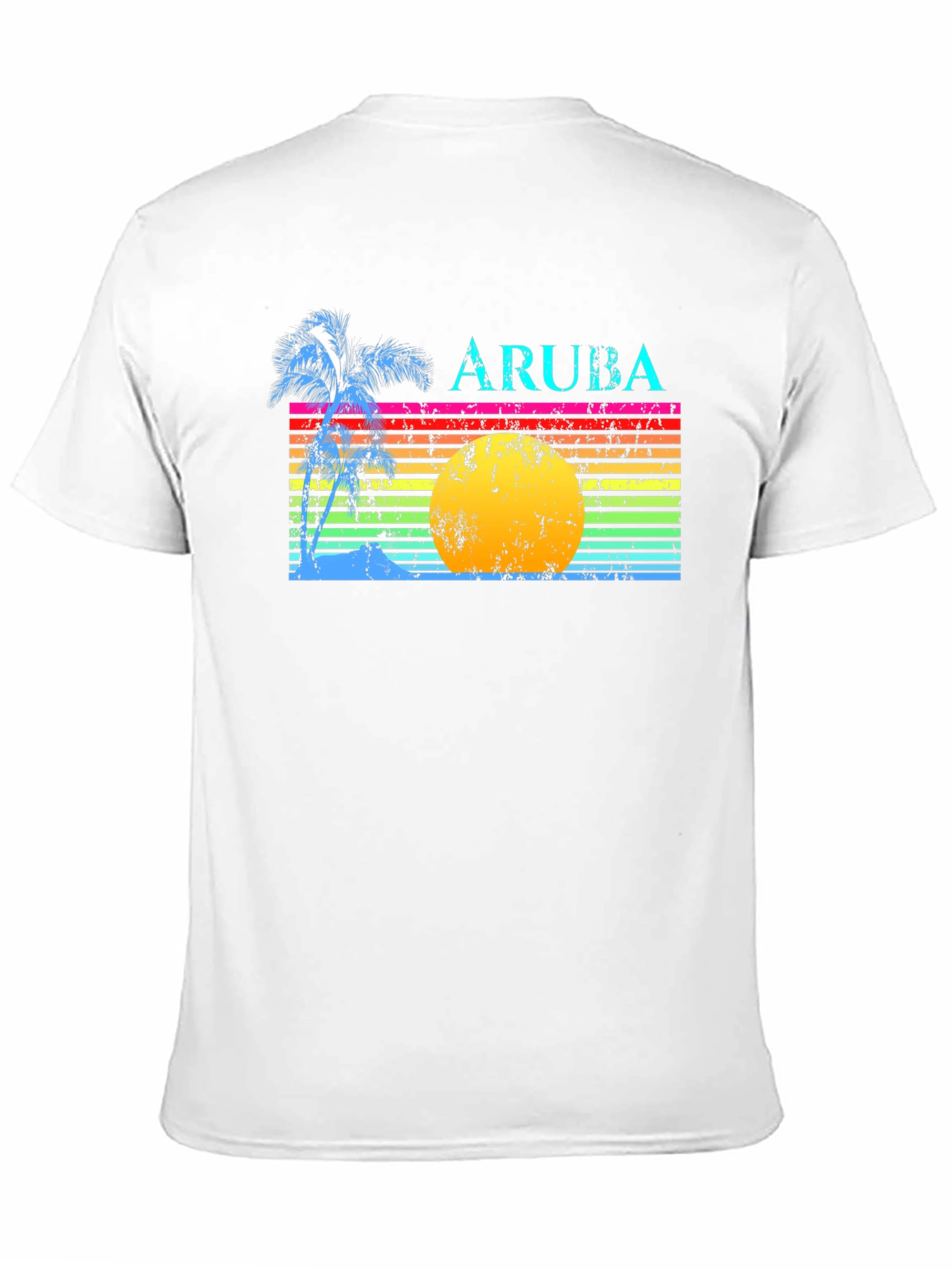 Retro Aruba Graphic Tee - Tropical Vacation Shirt