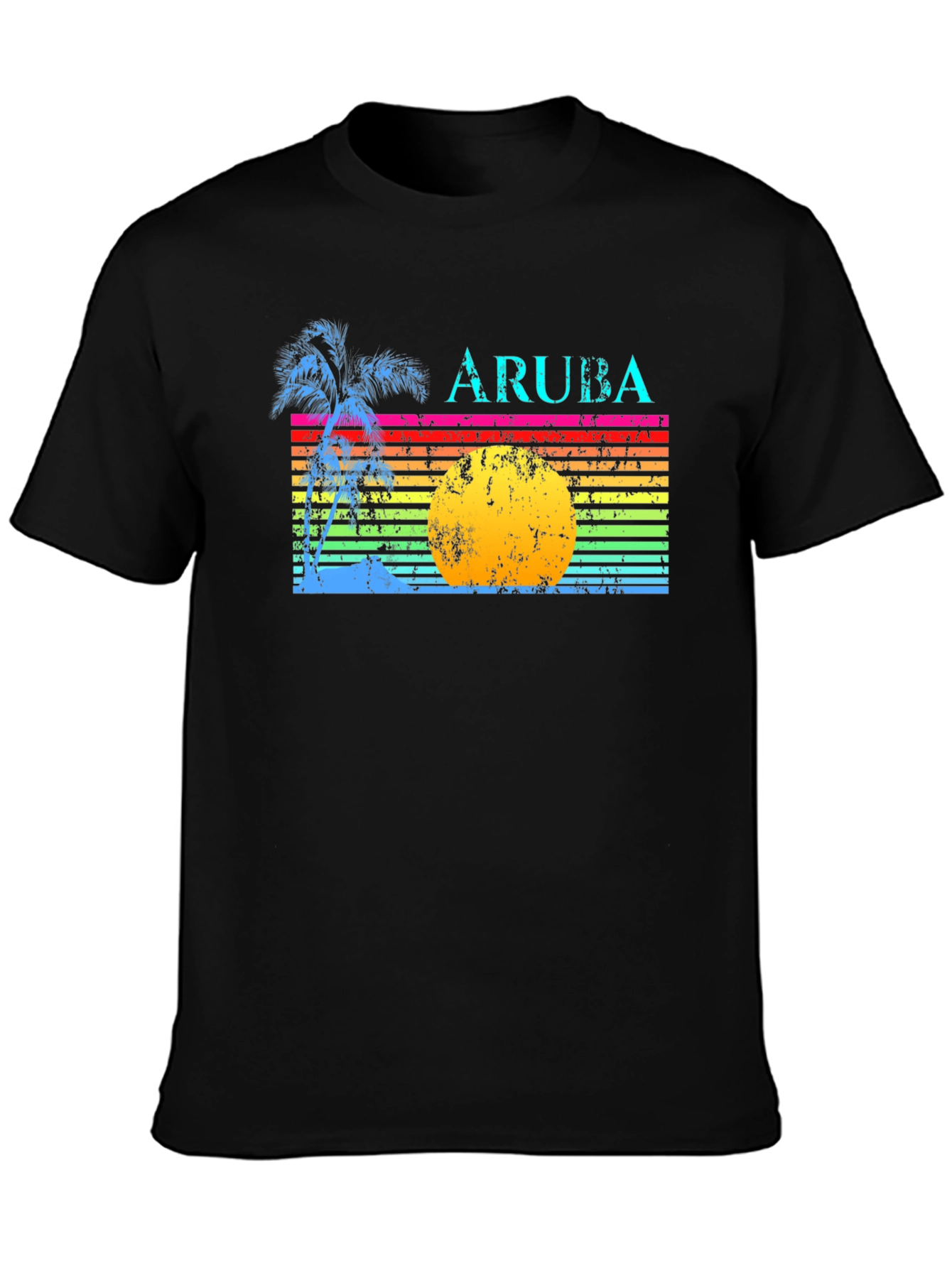 Retro Aruba Graphic Tee - Tropical Vacation Shirt