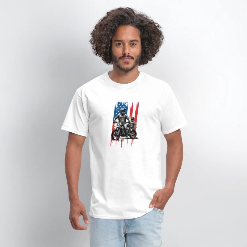 Braaap Vintage USA American Flag Tee Shirt