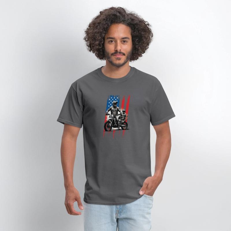 Braaap Vintage USA American Flag Tee Shirt