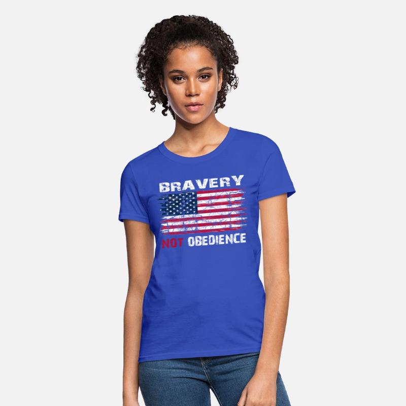 Bravery Not Obedience Usa Flag With Quote