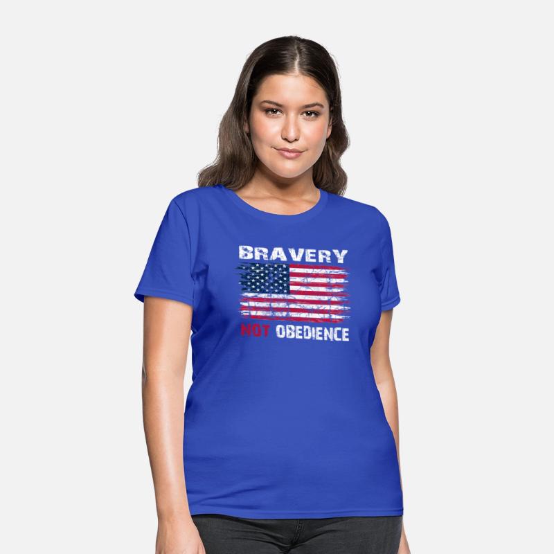 Bravery Not Obedience Usa Flag With Quote