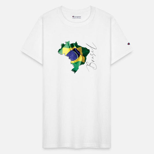 Brazil Flag in Brazil Map BR