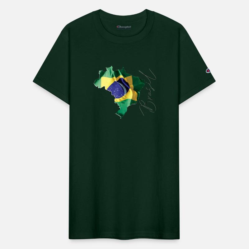 Brazil Flag in Brazil Map BR
