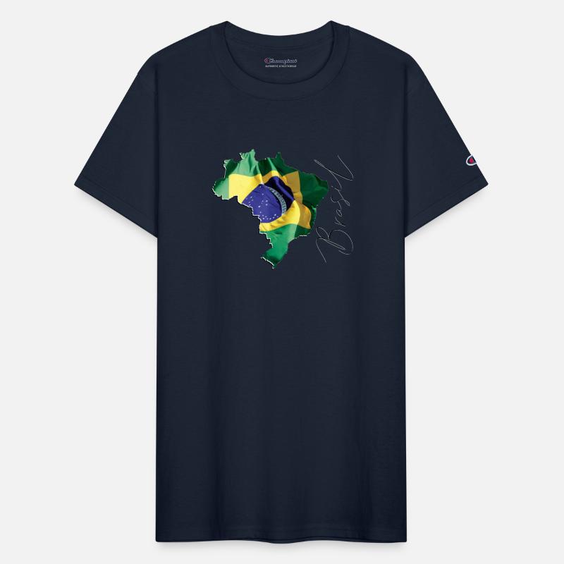 Brazil Flag in Brazil Map BR