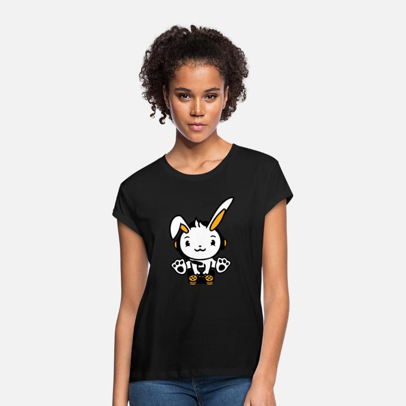 Bunny Plays Controller Console Headset Gamer Nerd