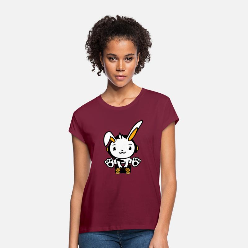 Bunny Plays Controller Console Headset Gamer Nerd