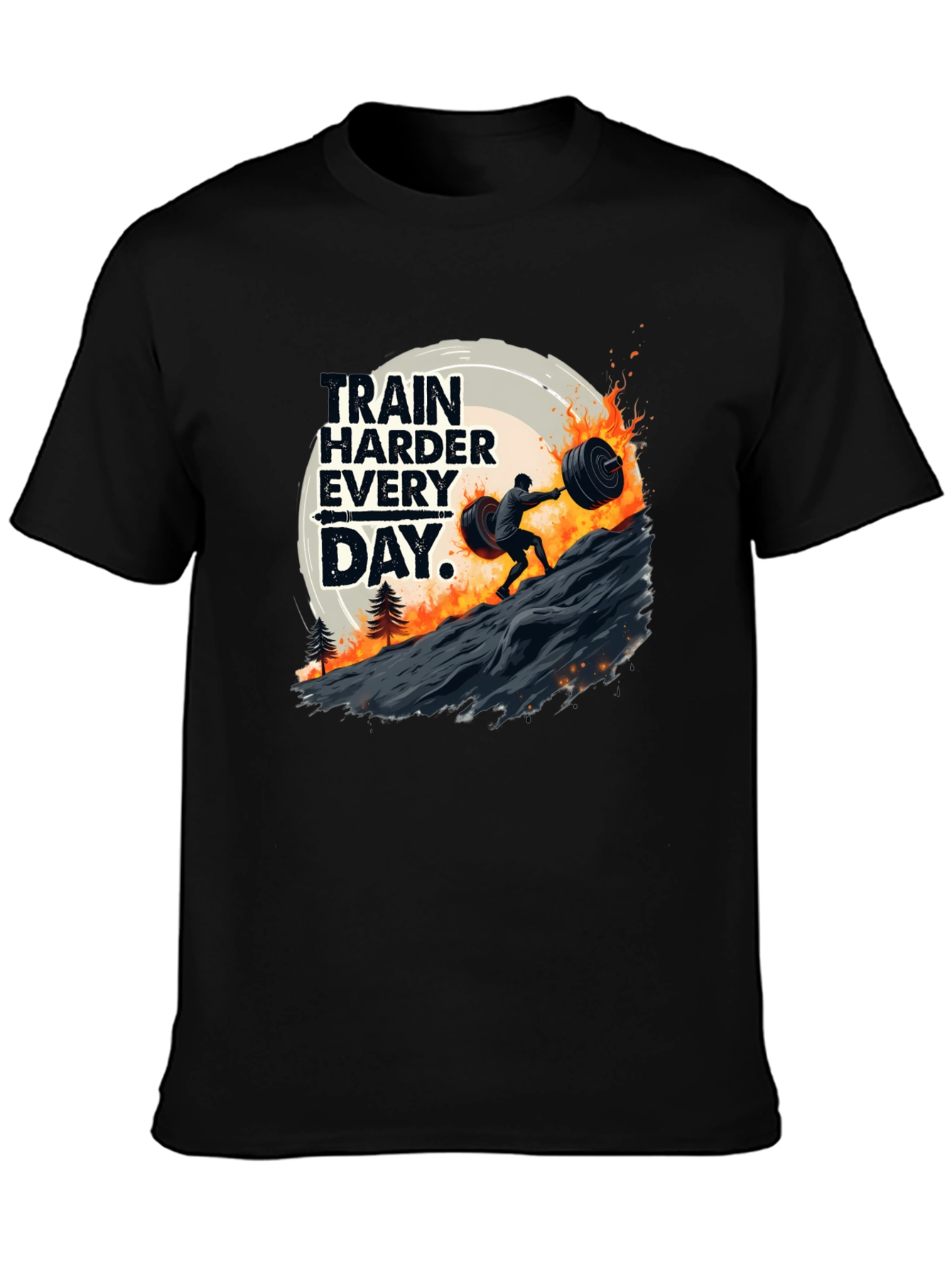 Train Harder Everyday Black T-Shirt